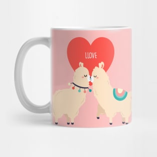 Llama love: Llove - Funny Llama Valentine's Day gift Mug